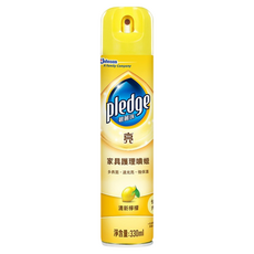 Pledge 碧麗珠 家具護理噴蠟 清新檸檬, 1瓶