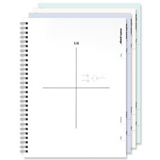 moong9 主頁數學練習本 4分割抗菌筆記本, 混合, 4本