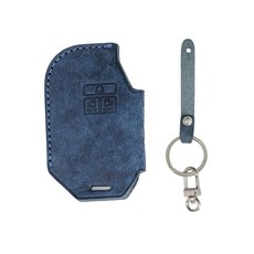 CHAMOA 가죽 스마트키케이스 K5 DL3 쏘렌토MQ4 카니발KA4, 딥네이비+니켈사틴, MK109