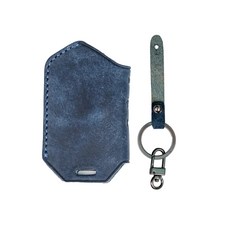 CHAMOA 가죽 스마트키케이스 모하비더마스터 스팅어 더K9, 딥네이비+흑니켈사틴, MK108