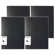 Lan CHYn 連勤牌文具 PP 塑鋼夾 B5 26孔, 黑色, 4個