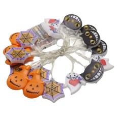 節慶佈置燈串, 電池款, 3米20顆燈, PVC+LED+銅線, 幽靈蜘蛛, 1個