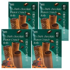 盛香珍 醇厚72%純黑巧克力風味捲, 180g, 4盒