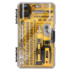 델리 툴즈 정밀 드라이버 75종 세트 블랙 옐로우 DL3575, 1세트