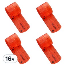 Bako-gel 塑膠多用途軟尺 30cm, 紅色, 16個