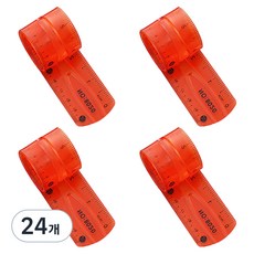 Bako-gel 塑膠多用途軟尺 30cm, 紅色, 24個