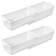 小麥購物 多功能收納籃 102g 4個, 白色, 1組