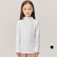 LollyTree 女童荷葉領棉質彈性羅紋T恤