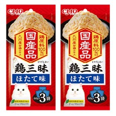 INABA CIAO 啾嚕 豪華雞三昧餐包 國產雞肉, 干貝, 180g, 2袋