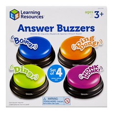 Learning Resources 發聲搶答器4件組, 混和顏色, 1組