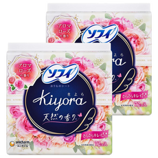 SOFY 蘇菲 日本原裝進口 Kiyora 舒爽清香護墊 玫瑰香, 14cm, 72片, 2包