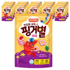 아이배냇 유아용 핑거별 과자, 새우맛, 30g, 16개