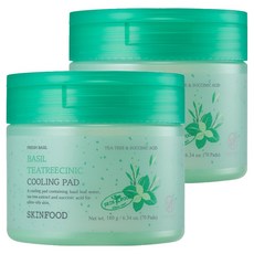 스킨푸드 바질 티트리시닉 쿨링 패드, 70개입, 180g, 2개