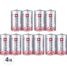 SWISS MILITARY 鹼性電池 LR14 C型, 10入, 4個