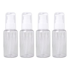 SONAK SONAK 透明分裝瓶60ml + 標籤貼紙 4入, 透明色, 1組