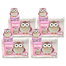 MiMi 咪咪純棉螺旋棉棒 100%純棉材質 螺旋紋設計 獨立包裝 乾淨衛生, 200支, 4盒