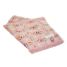 MARUSHIN 丸真 今治繽紛麻葉毛巾，34x80cm，100%棉, 粉色, 1條