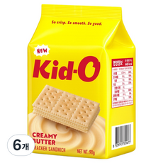 Kid-O 奶油奶油餅乾三明治, 90g, 6個