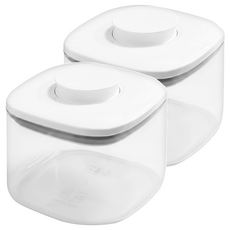 毛皇上 真空儲糧密封罐, 500ml, 2個, 白色