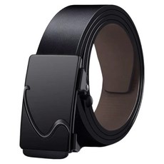 本革職人 真皮男仕休閒百搭精選系列 率性S曲線款薄型免鑽孔伸縮自動扣皮帶