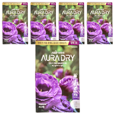 LG AURA香氛柔軟烘衣紙 木蘭茉莉香, 40張, 1盒, 5盒