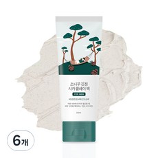 라운드랩 포 맨 소나무 진정 시카 클레이 팩 100ml, 6개, 1개입