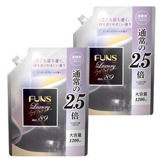 第一石鹼 FUNS Luxury 衣物柔軟精 No.89 玫瑰香 補充包, 1.2L, 2袋