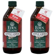 EDEN ORGANIC 蘋果醋, 473ml, 2個