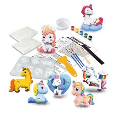 Joy Kids DIY 石膏模型彩繪冰箱磁鐵製作組, 1套, 獨角獸愛心