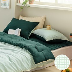 The Zari Creamy Air Washing Momo格紋枕頭套 2入