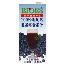 BIOES 囍瑞 100%純天然藍莓汁綜合原汁, 1L, 1瓶