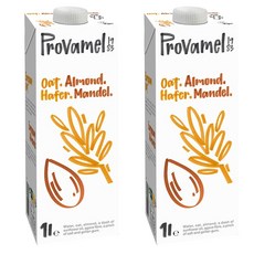 Provamel 樸悅 生機杏仁燕麥奶, 乳糖 低脂 不含色素防腐劑 不含人造添加劑, 1L, 2瓶