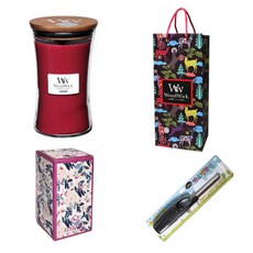 우드윅 라지자캔들 + 선물박스 + 쇼핑백 + 캔들라이터 랜덤 발송 선물세트, 커런트