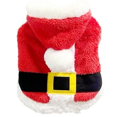 SassyDog 變裝斗篷/外套, 聖誕 紅色 + 白色, 1件