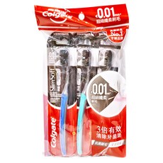 Colgate 高露潔 纖柔備長炭牙刷, 3支, 1包