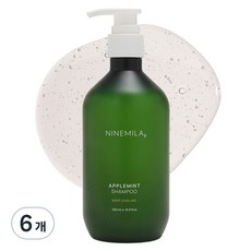 나인밀라 애플민트 지성두피 쿨링샴푸, 500ml, 6개