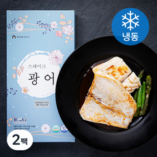 생선파는언니 스테이크 국내산 광어 (냉동), 300g, 2팩