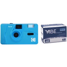 KODAK M35 相機 藍色 + Vibe 400 18 彩色底片, 1套, M35(相機)