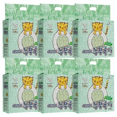 네꼬모리 두부국시 고양이 모래 그린티, 2.8kg, 6개, 녹차