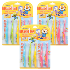 뽀로로 단계별칫솔 1단계 유아칫솔, 혼합색상, 3개, 5개입