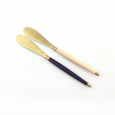 Bogen 韓國製造 Le Bien 金色奶油刀 2件組, 1套, 米色, 紫羅蘭色