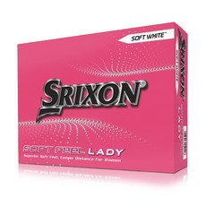 SRIXON 新款 Soft Feel 高爾夫球 2層球, 女士白, 12入, 1個