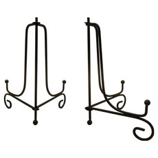 코코리유 오리엔탈 스타일 액자 접시 다용도 받침대, 2개, 블랙