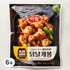 에어라인 하림 닭날개봉 에어프라이어용, 500g, 6개