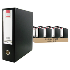 立強 R285SD 拱型夾背條可抽換 PVC封面不鏽鋼外框, 12個, 黑色