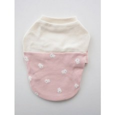 狗狗迷你熊撞色T恤 HDTS00319, 粉紅色