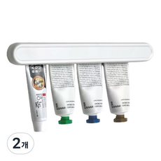 生活與廚房 長款軟管架牙膏擠壓器, 2個, 白色