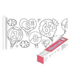 愛北鼻 300公分長塗鴉畫卷 兒童塗鴉 益智玩具, 1入, 數字氣球