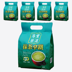 MOCCA 摩卡 厚實茶道 抹茶拿鐵, 25g, 15包, 5袋