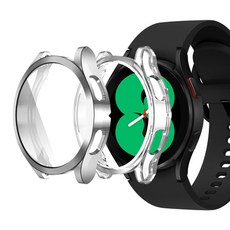 루아르모 갤럭시워치 TPU 액정보호 풀커버 케이스 2p, 실버, 투명